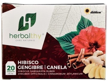 hibisco + gengibre + canela 20 saquetas