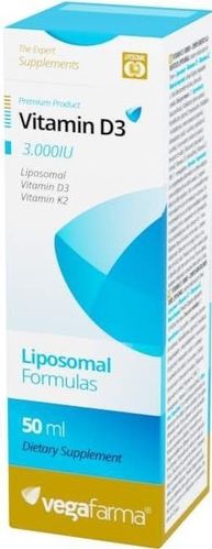 vitamina d3 3000 ui & k2 lipossomal vegafarma - 50ml