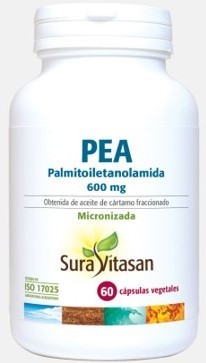 pea palmitoiletanolamida 600 mg - 60 cápsulas vegetais